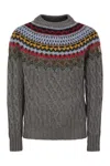 Moncler Cable Knit Jacquard Sweater