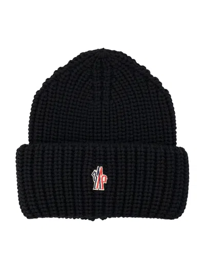 MONCLER MONCLER GRENOBLE WOOL BEANIE WITH LOGO