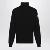 Moncler Grenoble Wool-blend Turtleneck Sweater In Black