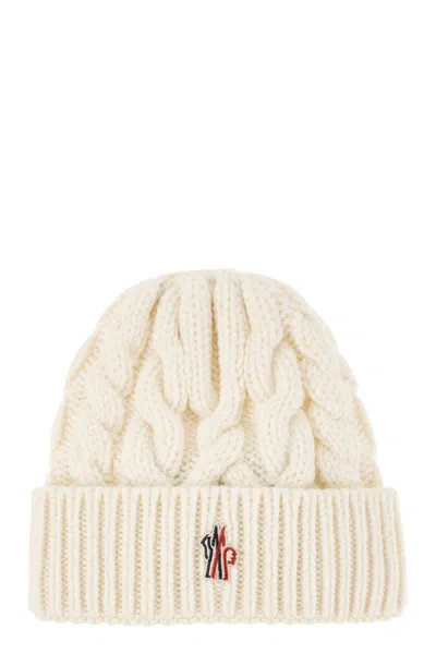 Moncler Grenoble Wool Cap In Metallic