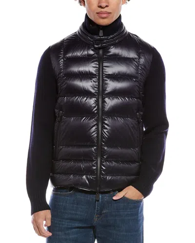 Moncler Grenoble Wool Cardigan In Black