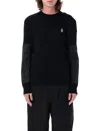 Moncler Wool Blend Turtleneck Sweatshirt In Black