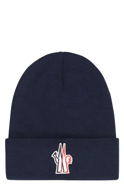 Moncler Grenoble Wool Hat In Blue