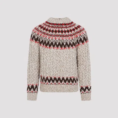 MONCLER MONCLER GRENOBLE WOOL JACQUARD SWEATER