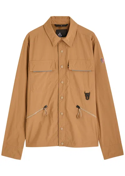 Moncler Grenoble Zennor Day-namic Shell Overshirt Jacket In Brown