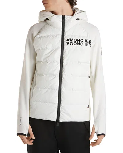 Moncler Grenoble Zip Front Sweatshirt In Cream