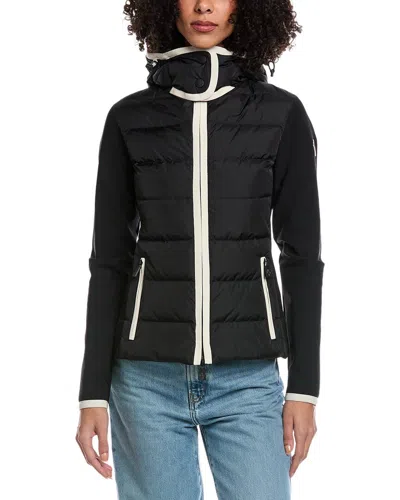Moncler Grenoble Zip Up Down Cardigan In Black