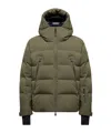 Moncler Nylon Down Jacket Featuring Adjustable Elements In Green