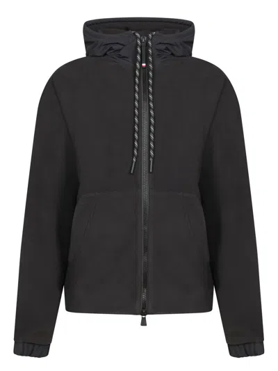 Moncler Grenoble Zipped Hoodie In Black