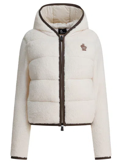 Moncler Grenoble Zipper Hoodie In White