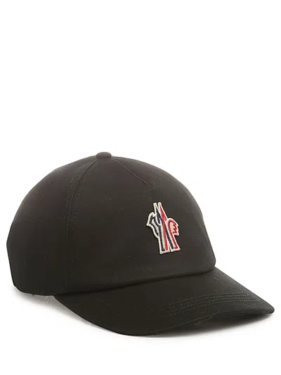 Moncler Grenoble Cappello Da Baseball In Gabardine In Black