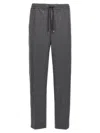 Moncler Joggers In Nylon And Cashmere Trousers Grey In Grey