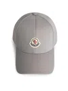 Moncler Grey Cotton Baseball Cap In Gray