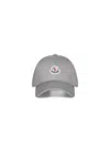 Moncler Grey Cotton Gabardine Baseball Cap