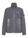Moncler Fleece Zip-up Sweater In Gray