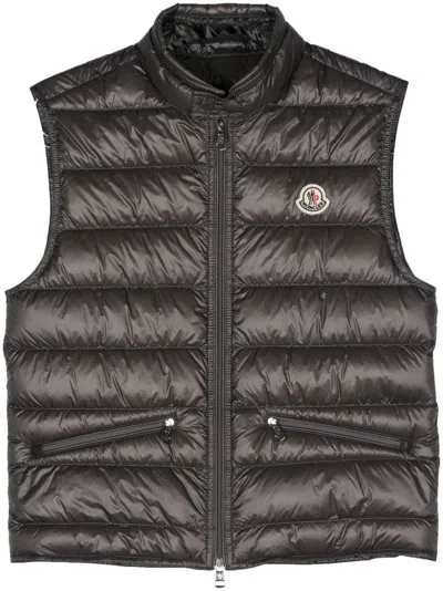 Moncler Gui Padded Gilet In Grey