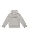 Moncler Boys Grey Kids Brand-print Relaxed-fit Cotton-jersey Hoody 8-14 Years 14 In Grey