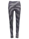 Moncler Printed Leggings Gray In Grey