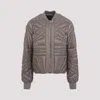 Shop Moncler Grey Megapenta Flight Jacket