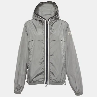 Pre-owned Moncler Grey Nylon Zip Up Windbreaker S In Gray