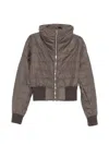 Moncler Grey Quilted Jacket In Grey