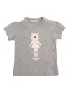 MONCLER GREY T-SHIRT WITH LOGO