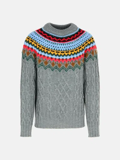 MONCLER GREY VIRGIN WOOL SWEATER