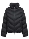 Moncler Grignan Diagonal-quilted Short Down Jacket Black In Black