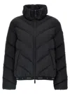Moncler Grignan Diagonal-quilted Short Down Jacket Black In Black