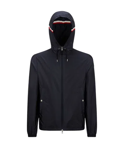 Moncler Grimpeurs Hooded Jacket In Blue