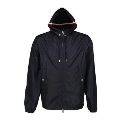 Moncler Grimpeurs Hooded Jacket In Navy