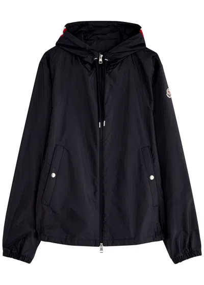 Moncler Grimpeurs Hooded Nylon Jacket In Navy