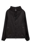 Moncler Grimpeurs Nylon Jacket W/ Hood In Black/black