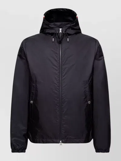 Moncler Grimpeurs Hooded Windbreaker Jacket In Black