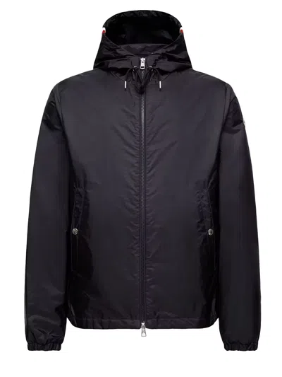 Moncler Grimpeurs Hooded Windbreaker Jacket In Blue