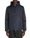 Moncler Grimpeurs Hooded Water Repellent Nylon Jacket In Navy