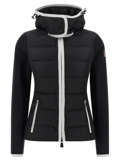 MONCLER GROSGRAIN TAPE JACKET PUFFER JACKETS BLACK