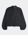 Moncler Gruissan Cotton-blend Bomber Jacket In Black