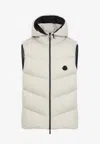 Moncler Guersac Nylon Down Vest In Gray