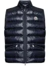 Moncler Slim-fit Logo-appliquéd Quilted Shell Down Gilet In Blue