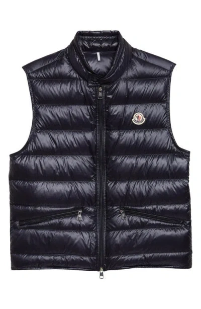 Moncler Gui Packable Down Vest In Blue