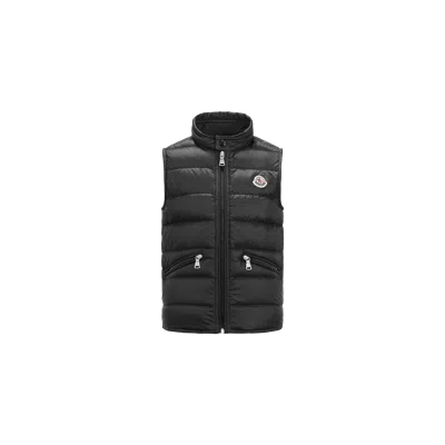 Moncler Kids' Doudoune Sans Manches À Capuche Canan, Garçons, Noir, Taille: 6a In Black