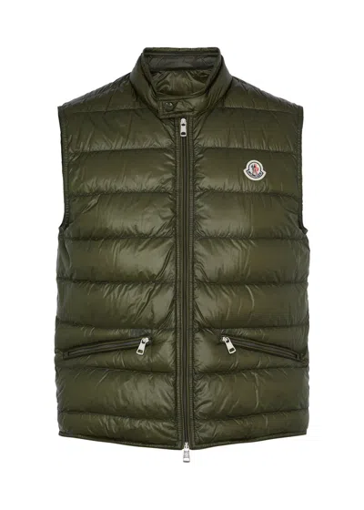 Moncler Gui Quilted Shell Gilet In Green