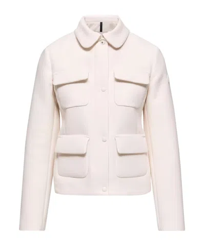 Moncler Guimauve Down Shirt Jacket In White