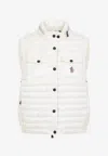 Moncler Grenoble Nylon Down Jacket With Gumiane Quilting In White