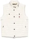 Moncler Grenoble Nylon Down Jacket With Gumiane Quilting In Neutrals