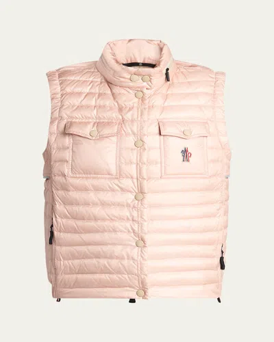 Moncler Gumiane Quilted Down Vest In Pink