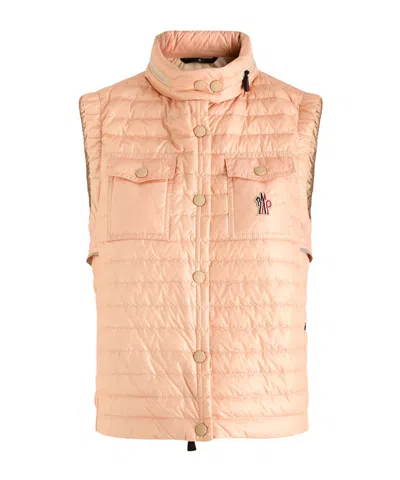 Moncler Gumiane Shell Gilet In Orange