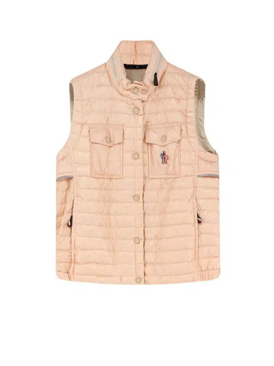 Moncler Gumiane Sleeveless Down Jacket In Brown
