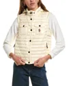 Moncler Grenoble Nylon Down Jacket With Gumiane Quilting In White